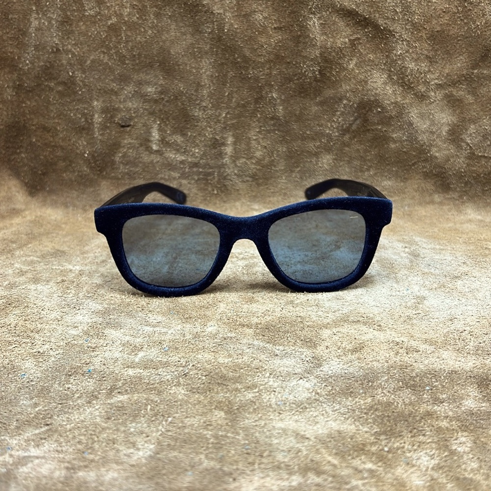 Italia Independent Black Velvet Trimmed Sunglasses